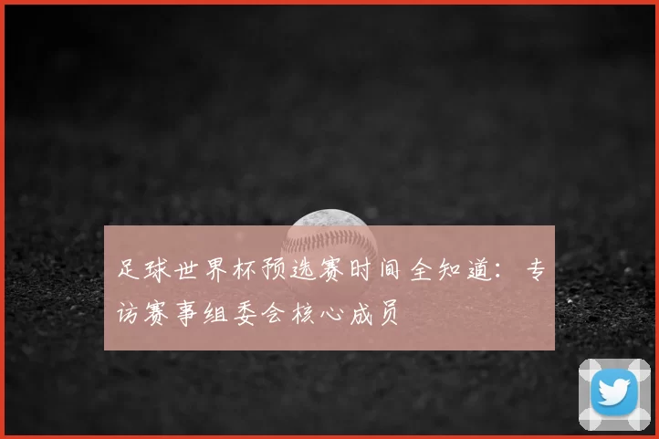 足球世界杯预选赛时间全知道：专访赛事组委会核心成员