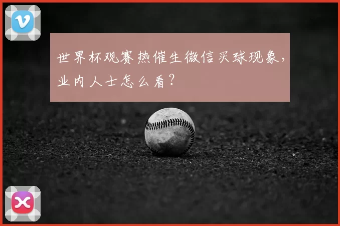 世界杯观赛热催生微信买球现象，业内人士怎么看？